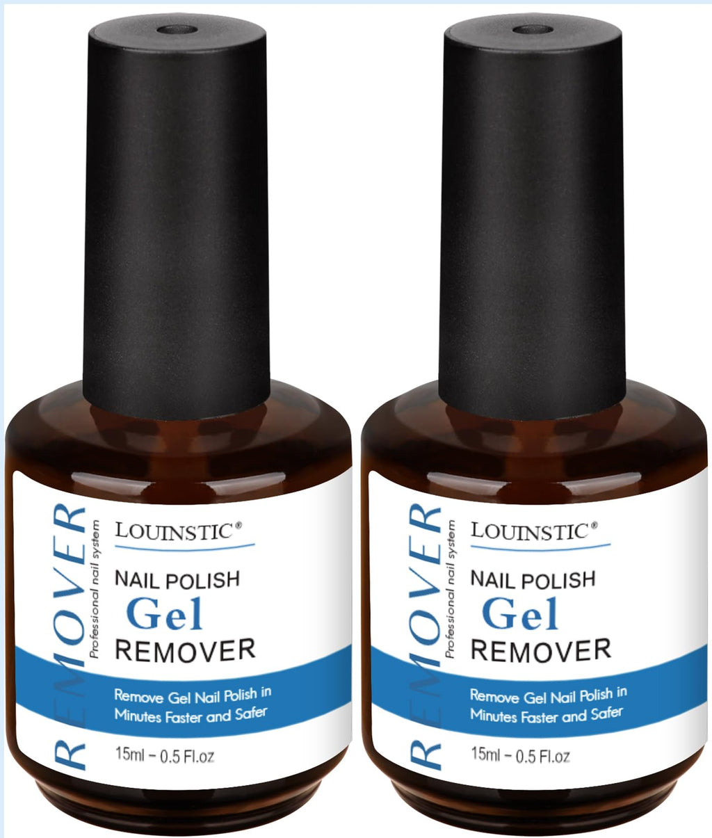 LOUINSTIC Gel Polish Remover 2-Pack – Fast 2–5 Min, Acetone-Free