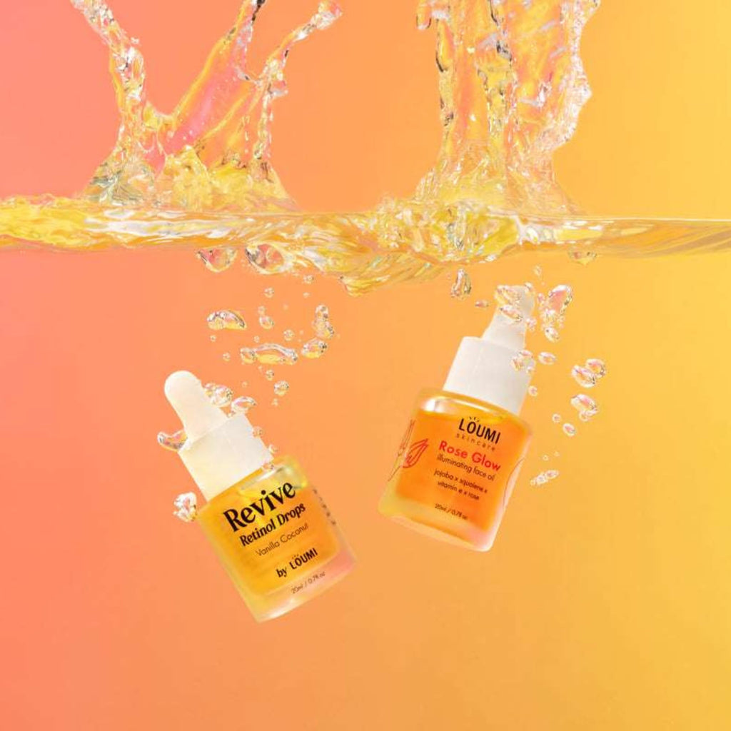 LOUMI Skincare Daily Duo Rose Glow & Revive Retinol Drops | Lightweight Hydration