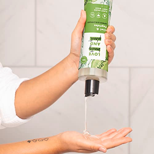 Love Beauty and Planet Kiwi & Peptides Plant-Based Body Wash – 20 fl oz | Biodegradable, Vegan, Sulfate-Free