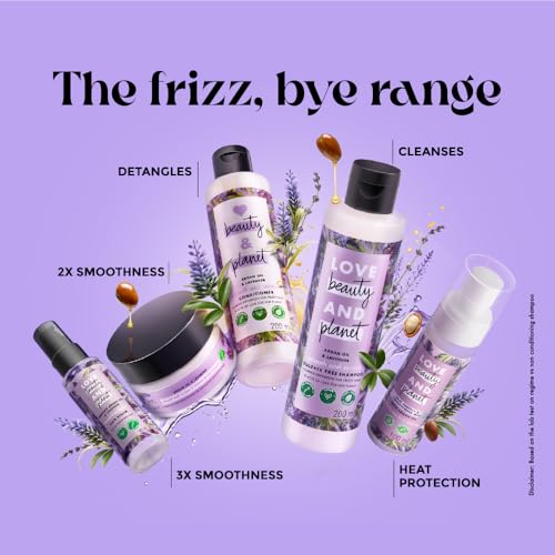 Love Beauty And Planet Argan Oil and Lavender Natural Conditioner for Dry & Frizzy Hair - Sulfate Free, Paraben Free, 400ml