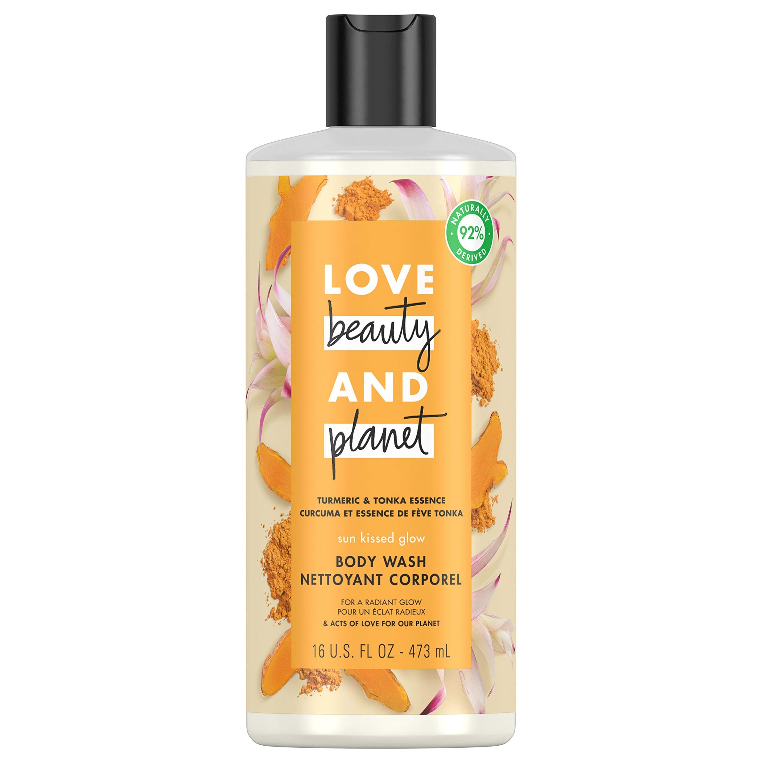 Love Beauty And Planet Turmeric & Tonka Body Wash – 16 oz | Vegan, Cruelty-Free