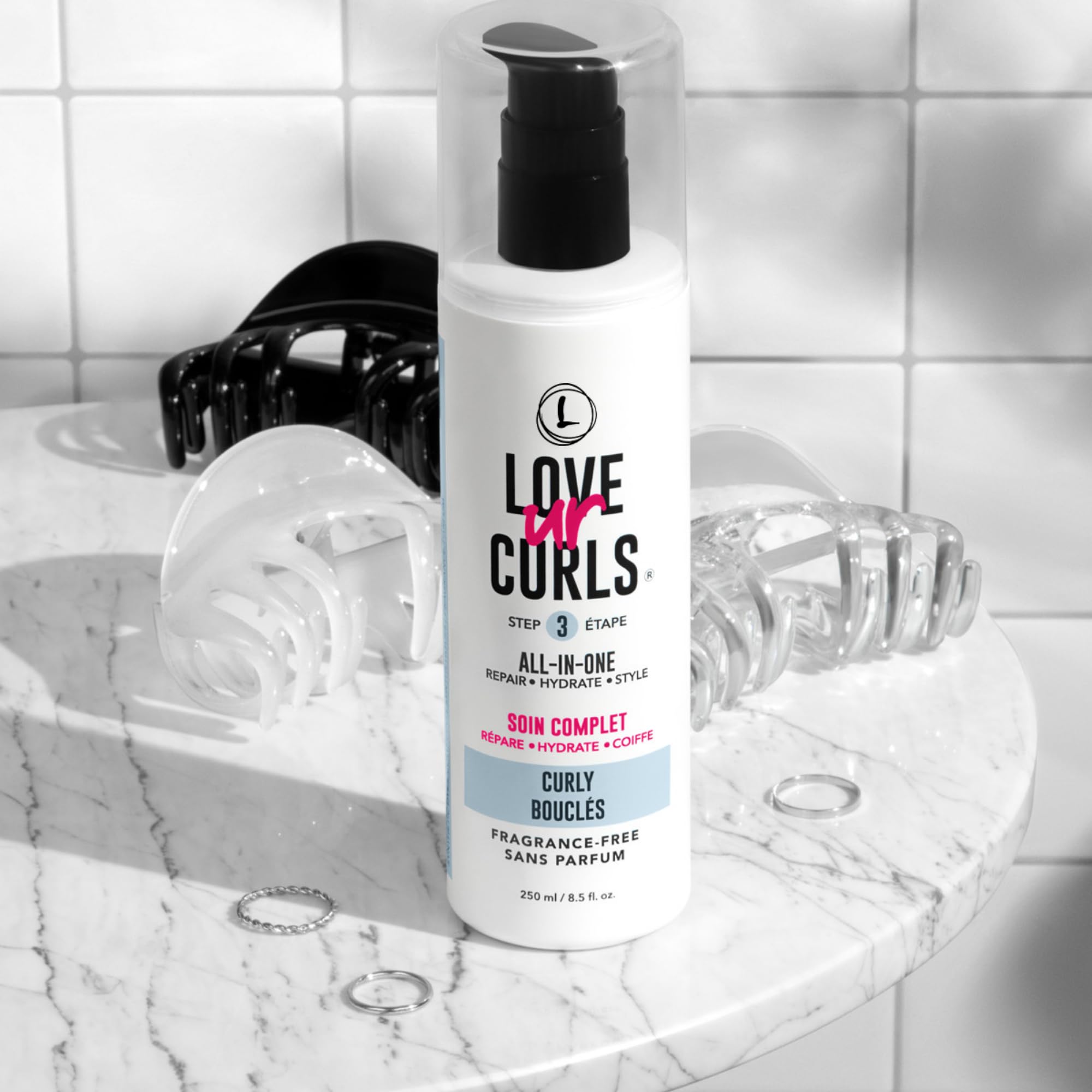 Love Ur Curls Fragrance Free All-in-One Curl Cream Styler – Define, Hydrate & Repair | 250mL