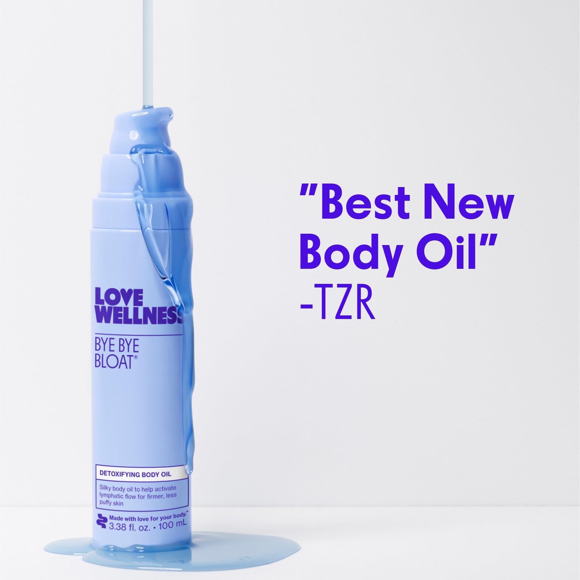 Love Wellness Bye Bye Bloat Detoxifying Body Oil – Hydrate & Depuff (100 mL)