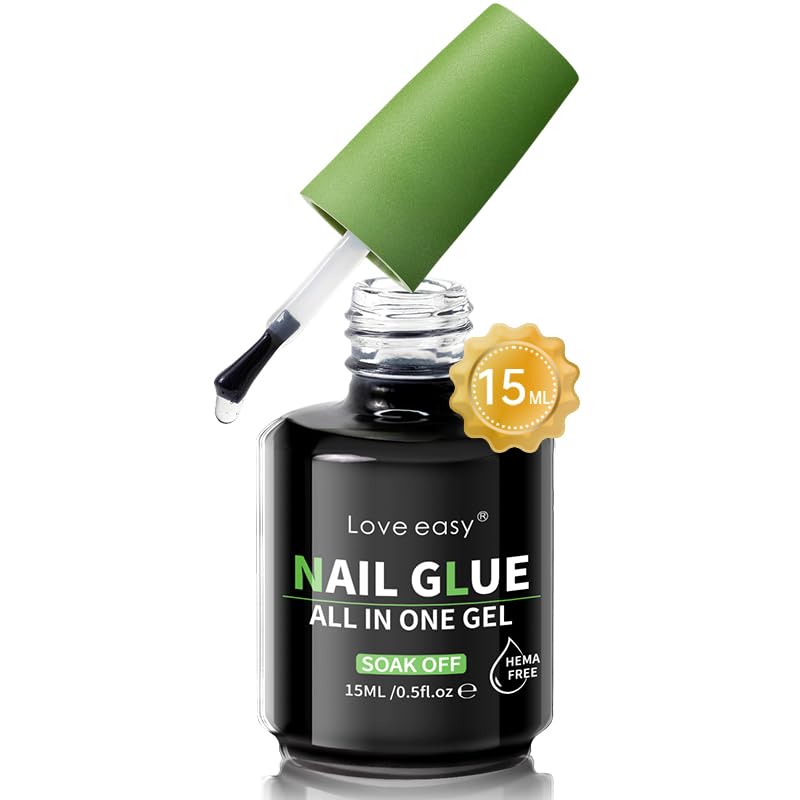 Love Easy HEMA-FREE Nail Glue | Multifunction Adhesion, Lasts 28 Days