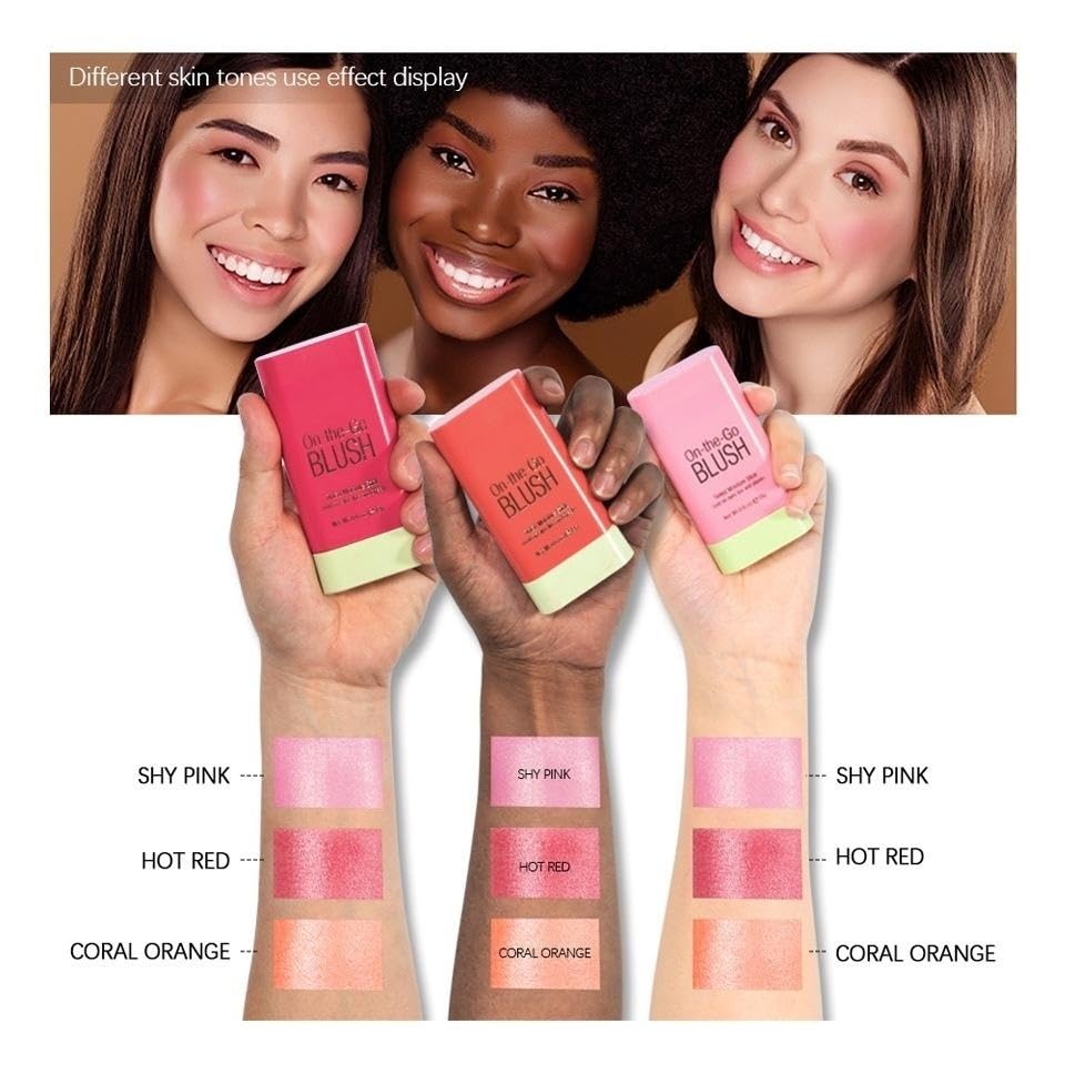 Lovelycat On-the-Go Blush Stick Red – Creamy, Long-Lasting Tint for All Skin Tones, Waterproof