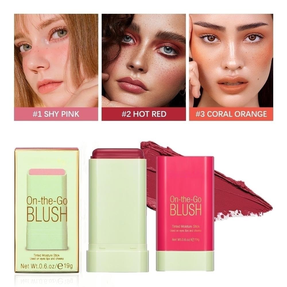 Lovelycat On-the-Go Blush Stick Red – Creamy, Long-Lasting Tint for All Skin Tones, Waterproof