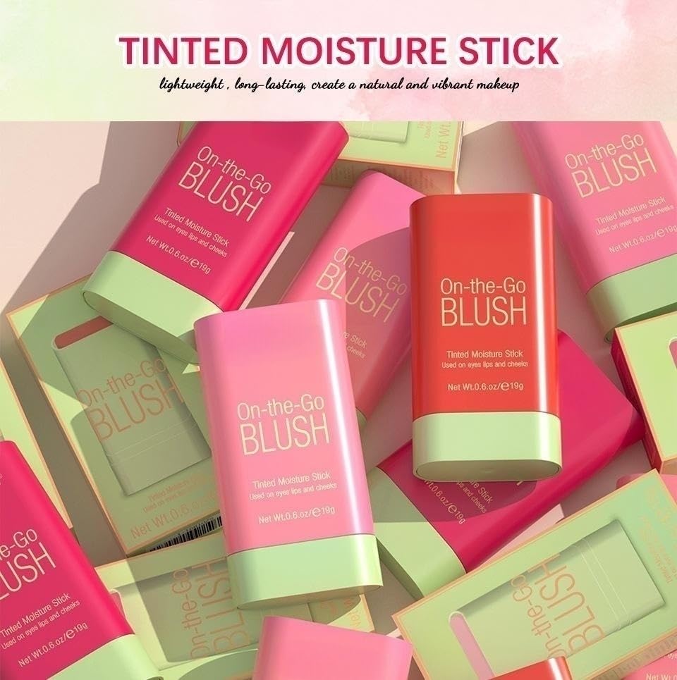Lovelycat On-the-Go Blush Stick Red – Creamy, Long-Lasting Tint for All Skin Tones, Waterproof