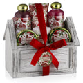 LOVERY Birthday Spa Gift Basket – 8pc Home Spa Set with Exotic Pomegranate