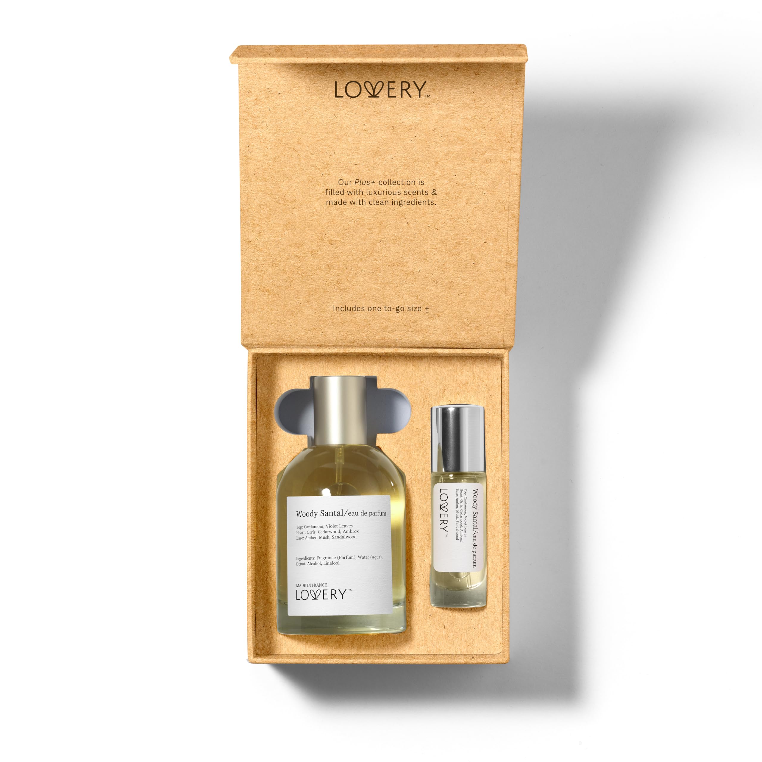 LOVERY Woody Santal Sandalwood – Inspired by Santal 33, Travel Spray Bottle 100mL + 10mL