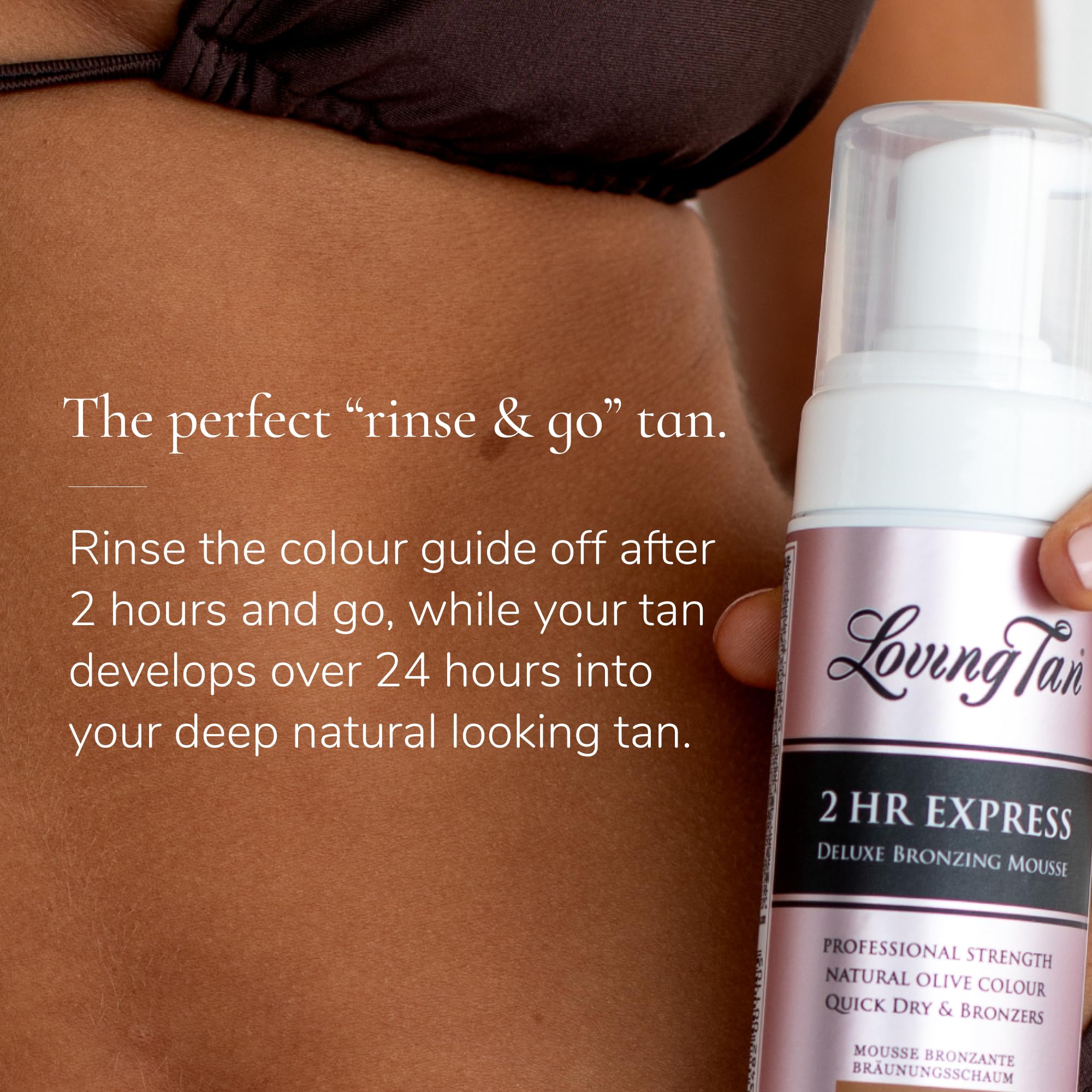 Loving Tan 2HR Express Self Tan Travel Size Kit - Dark Bronze Mousse & Applicator Mitt