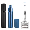 LTBL 2PCS Travel Perfume Bottle – 5ml Bottom-Fill, Leakproof Nano-Mist Atomizers (Black & Dark Blue)