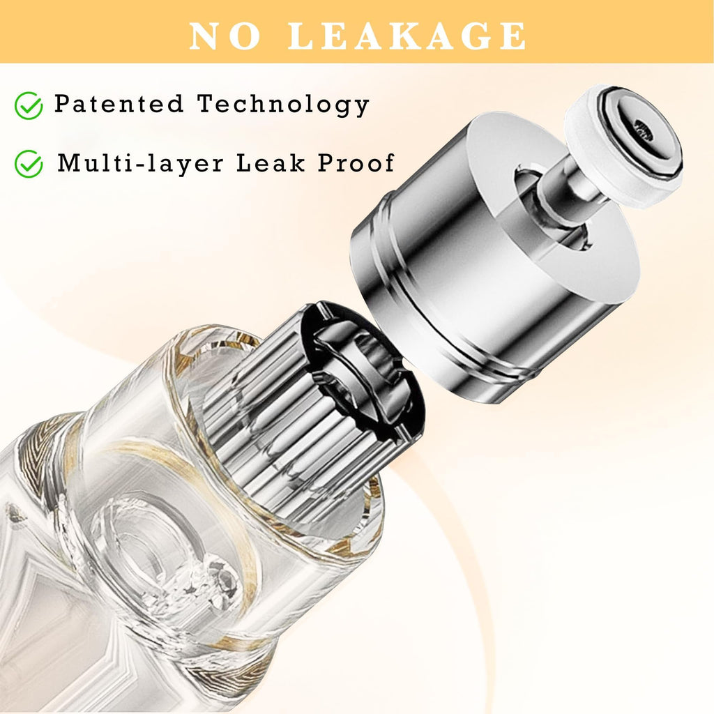LTBL 2PCS Travel Perfume Bottle – 5ml Bottom-Fill, Leakproof Nano-Mist Atomizers (Black & Dark Blue)