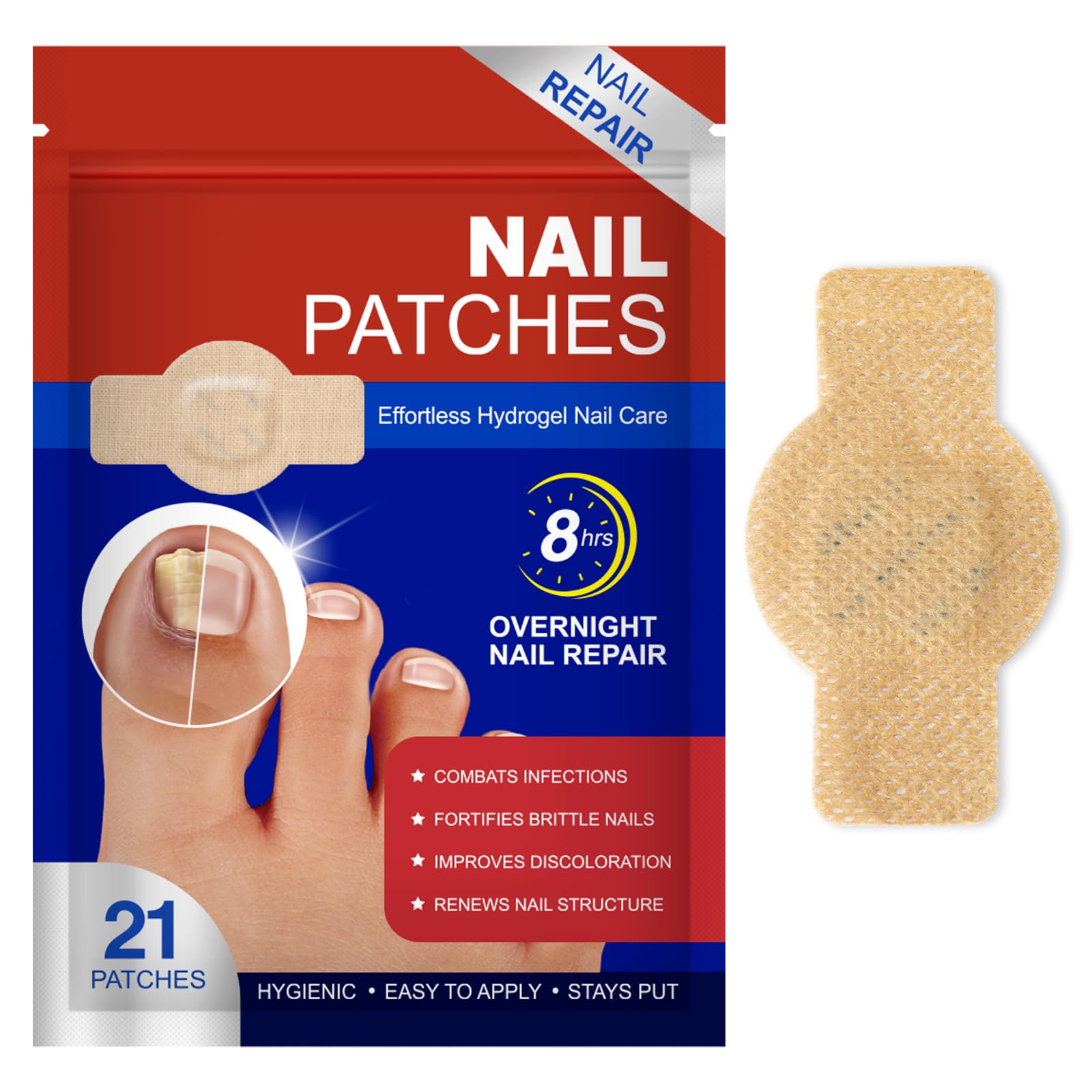LTQXGT Fungal Nail Patches – Extra Strength Toenail Patches (21 Pcs)