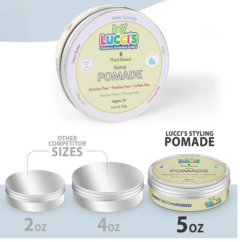 LUCCI'S Baby Hair Gel - Plant-Based 5oz Infant Styling Paste | Medium Shine & Strong Hold