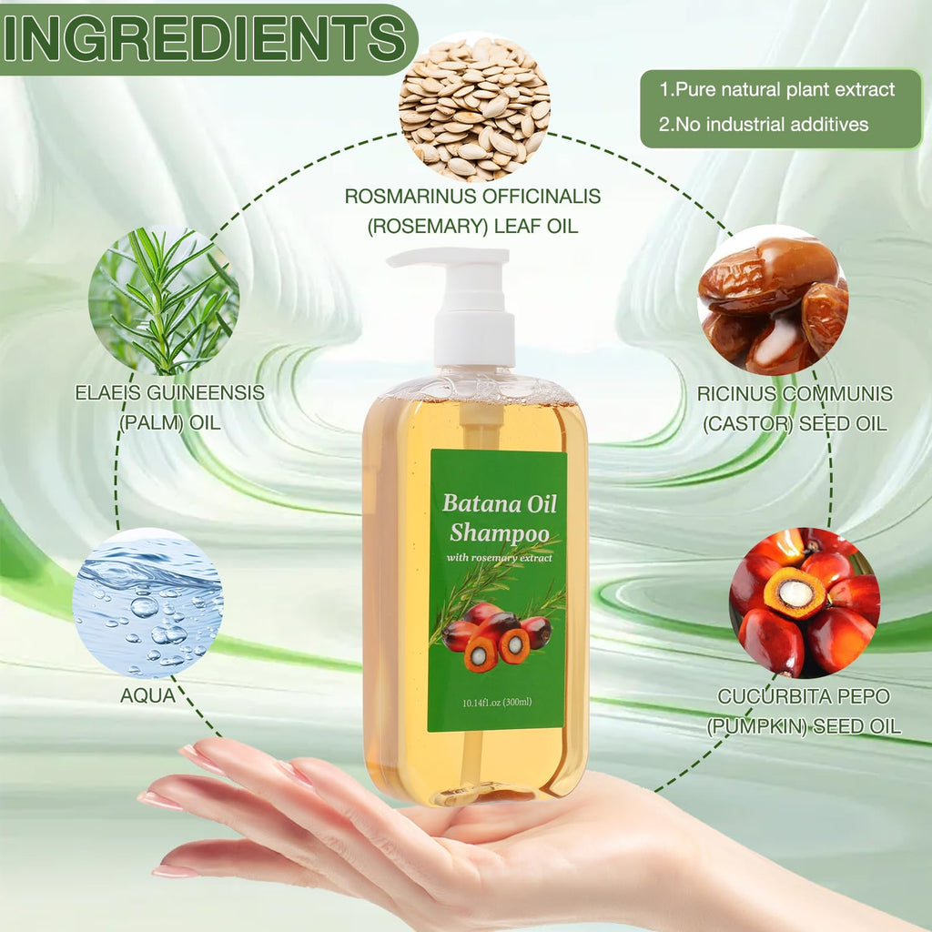 Lucift Batana Shampoo with Rosemary Oil – Nourishing & Regenerating Hair for All Types (1pc)