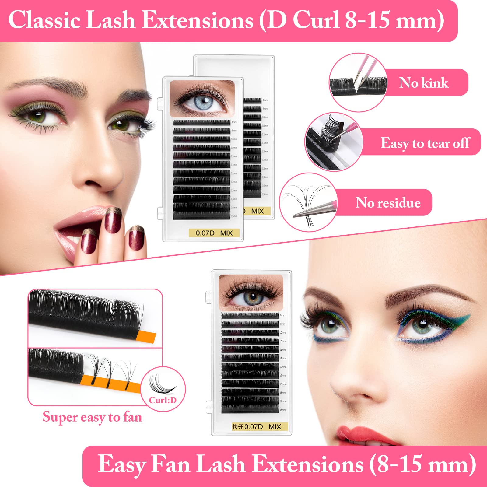 Lucomb Eye Lash Extension Practice Kit – 345 Pcs with Manikin Head & Tools