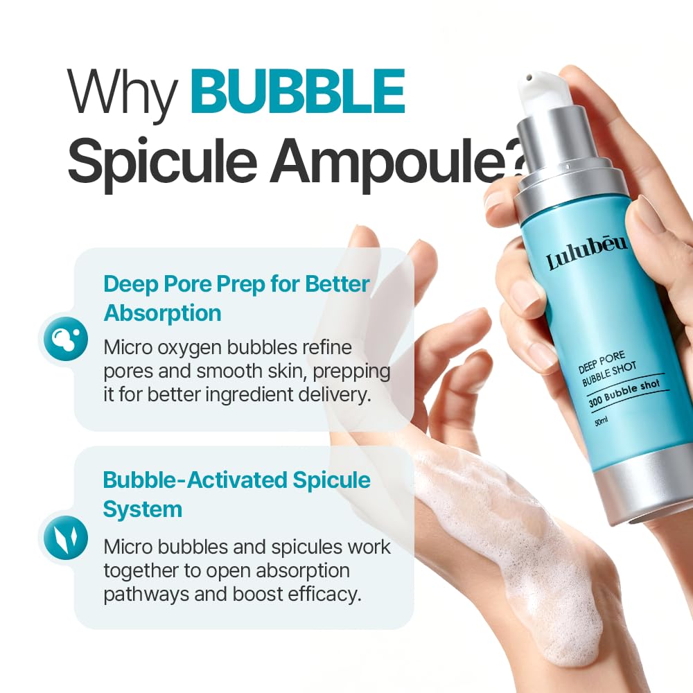 LULUBEU Deep Pore Bubble Shot Ampoule – Crystal Spicule, PDRN & Azulene