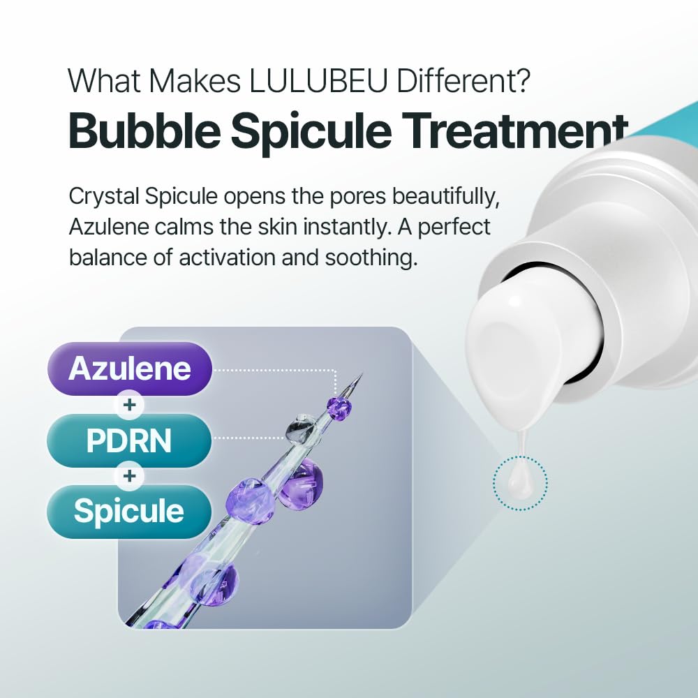 LULUBEU Deep Pore Bubble Shot Ampoule – Crystal Spicule, PDRN & Azulene