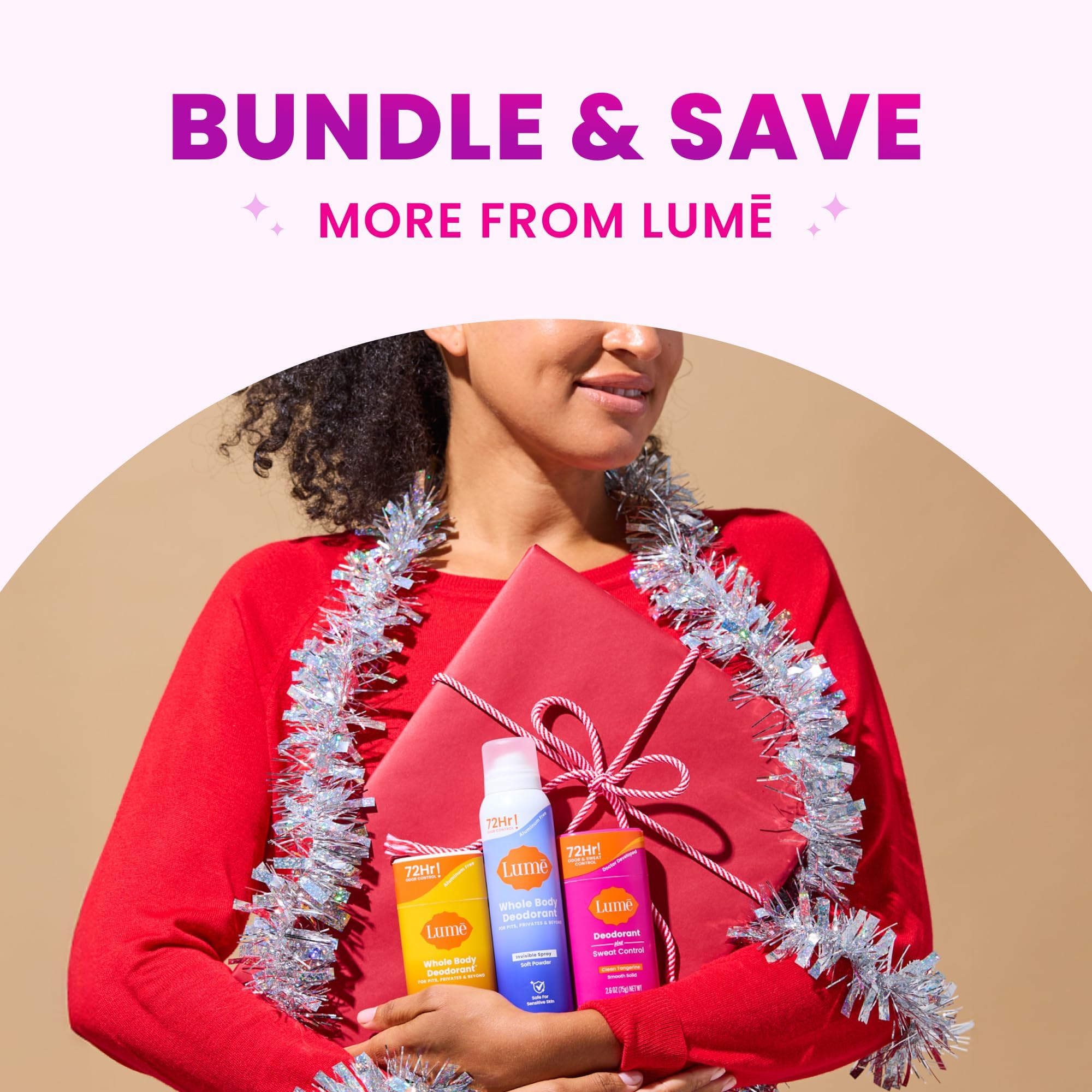 Lume Whole Body Deodorant – Fresh Alpine Smooth Solid Stick, 72 Hour Odor Control, Aluminum & Baking Soda Free (Pack of 3)
