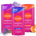 Lume Deodorant Plus Sweat Control – Maximum Strength Antiperspirant, 72-Hour Odor & Sweat Control, Baking Soda Free (Lavender Sage, Clean Tangerine & Soft Powder) 2.6 oz