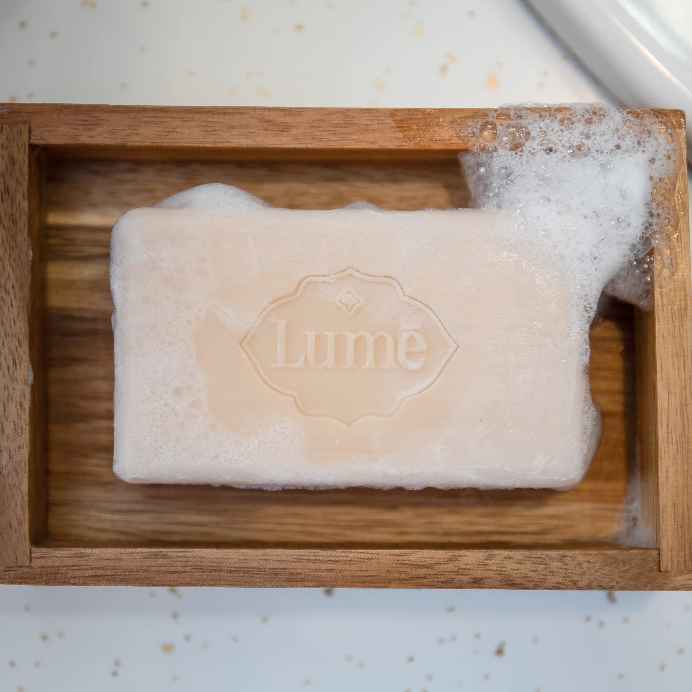 Lume Triple Milled Bar Soap – Toasted Coconut, Rich Moisture, Paraben Free & Phthalate Free (5 oz x 4)