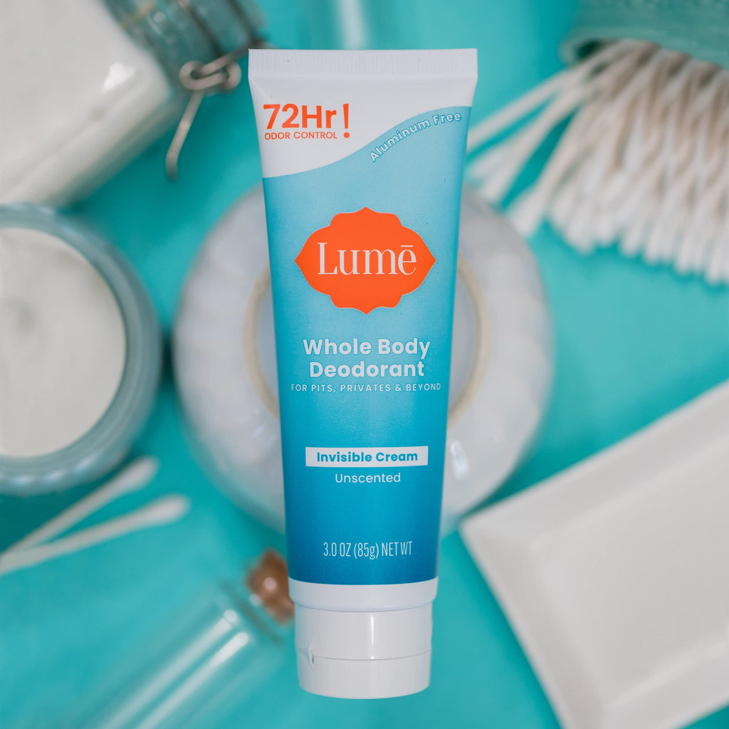 Lume Whole Body Deodorant – Invisible Cream Tube | 72 Hour Odor Control | Aluminum Free & Baking Soda Free