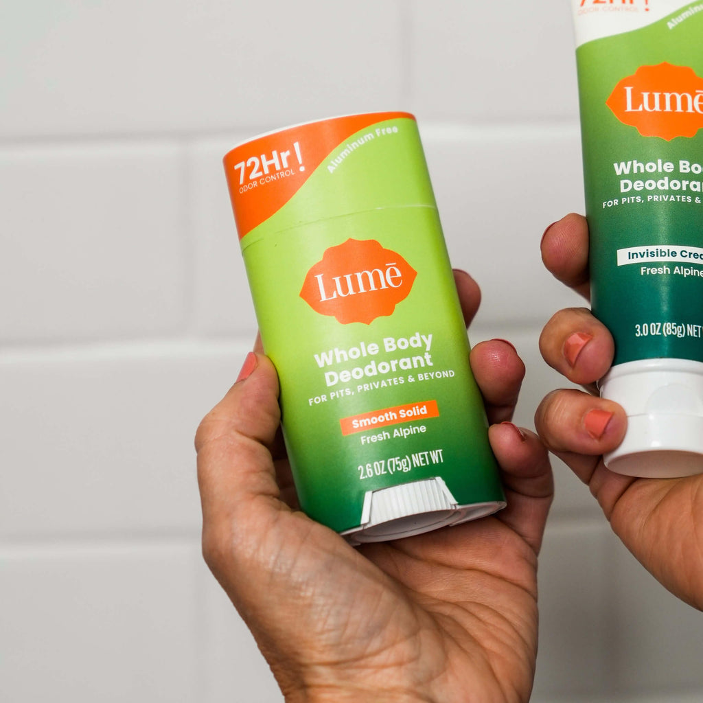 Lume Whole Body Deodorant – Fresh Alpine Smooth Solid Stick, 72 Hour Odor Control, Aluminum & Baking Soda Free (Pack of 3)