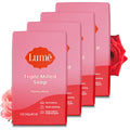Lume Triple Milled Bar Soap – Rich Moisture & Gentle Cleansing | Peony Rose, Pack of 4 (5 oz each)