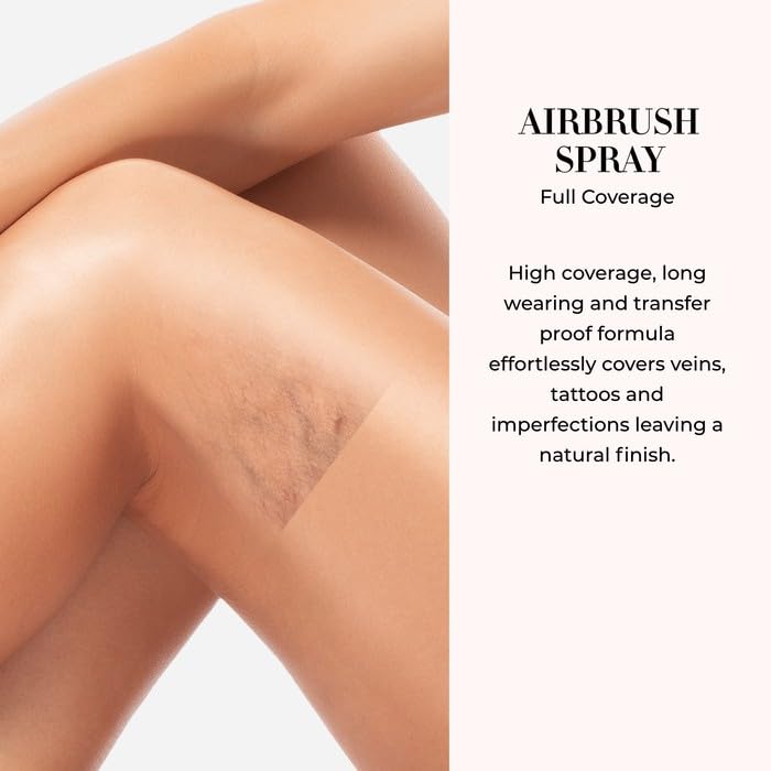 LUMINESS Airbrush Body Coverage – Full-Coverage Tattoo Concealer for Face & Body (Medium)