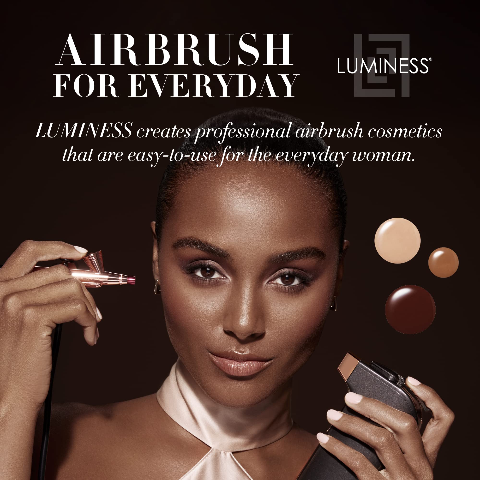 Luminess Breeze Duo Airbrush Makeup System – Fair Coverage, 9-Piece Kit with Silk Foundations & Primer