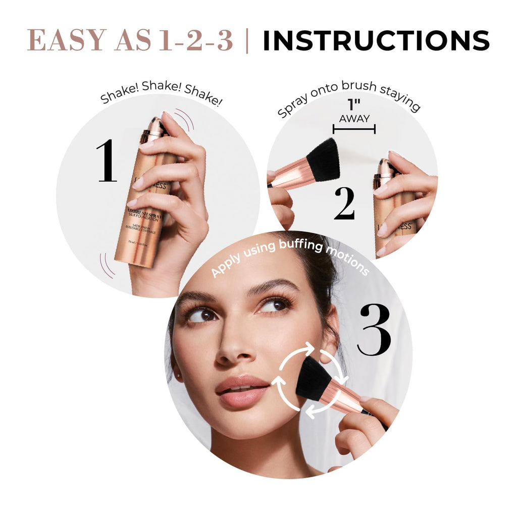 LUMINESS Face Time All In One Makeup Kit — Airbrush Foundation, Face Palette & Brush | 05 Medium Warm