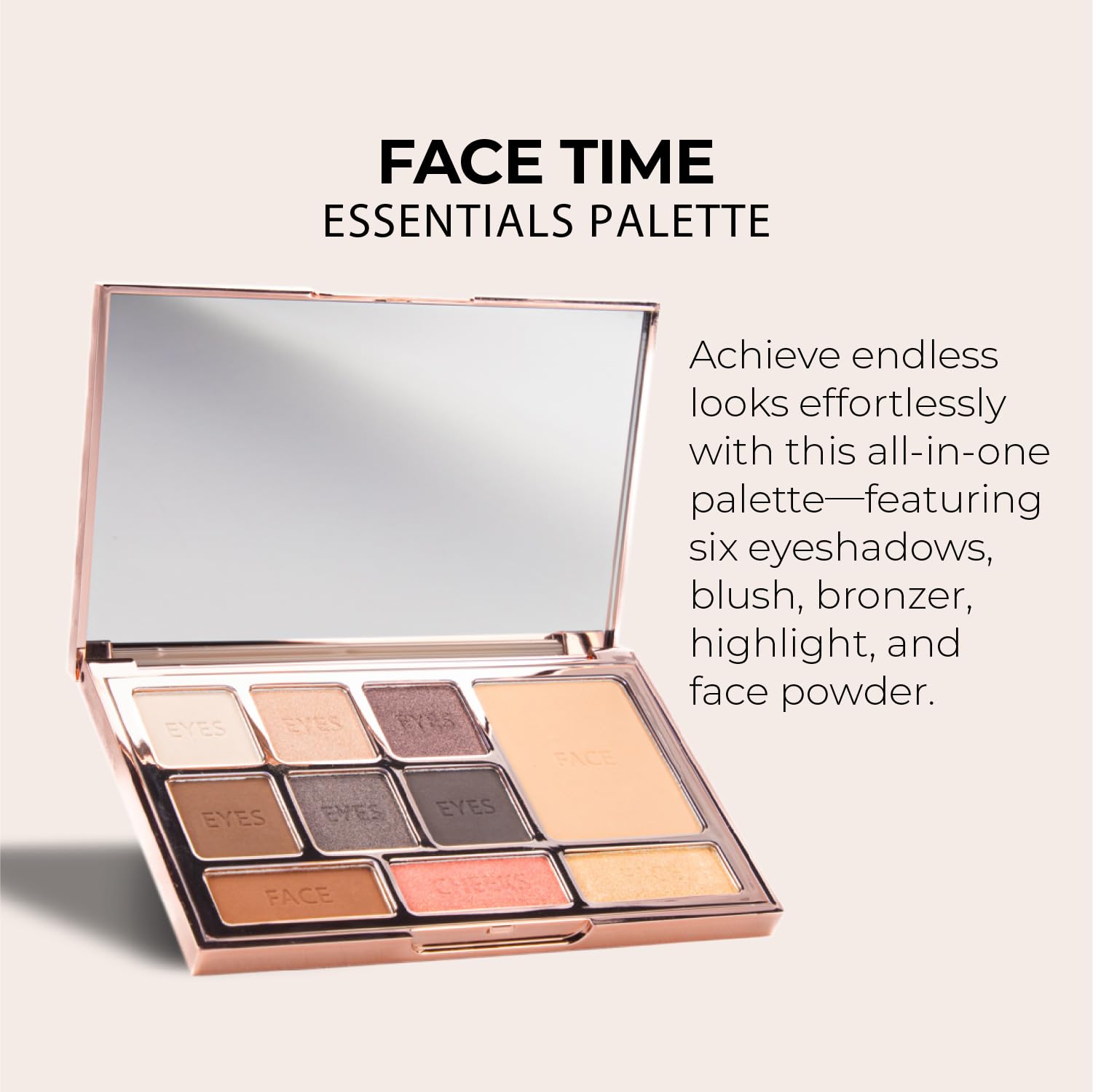 LUMINESS Face Time All In One Makeup Kit — Airbrush Foundation, Face Palette & Brush | 05 Medium Warm