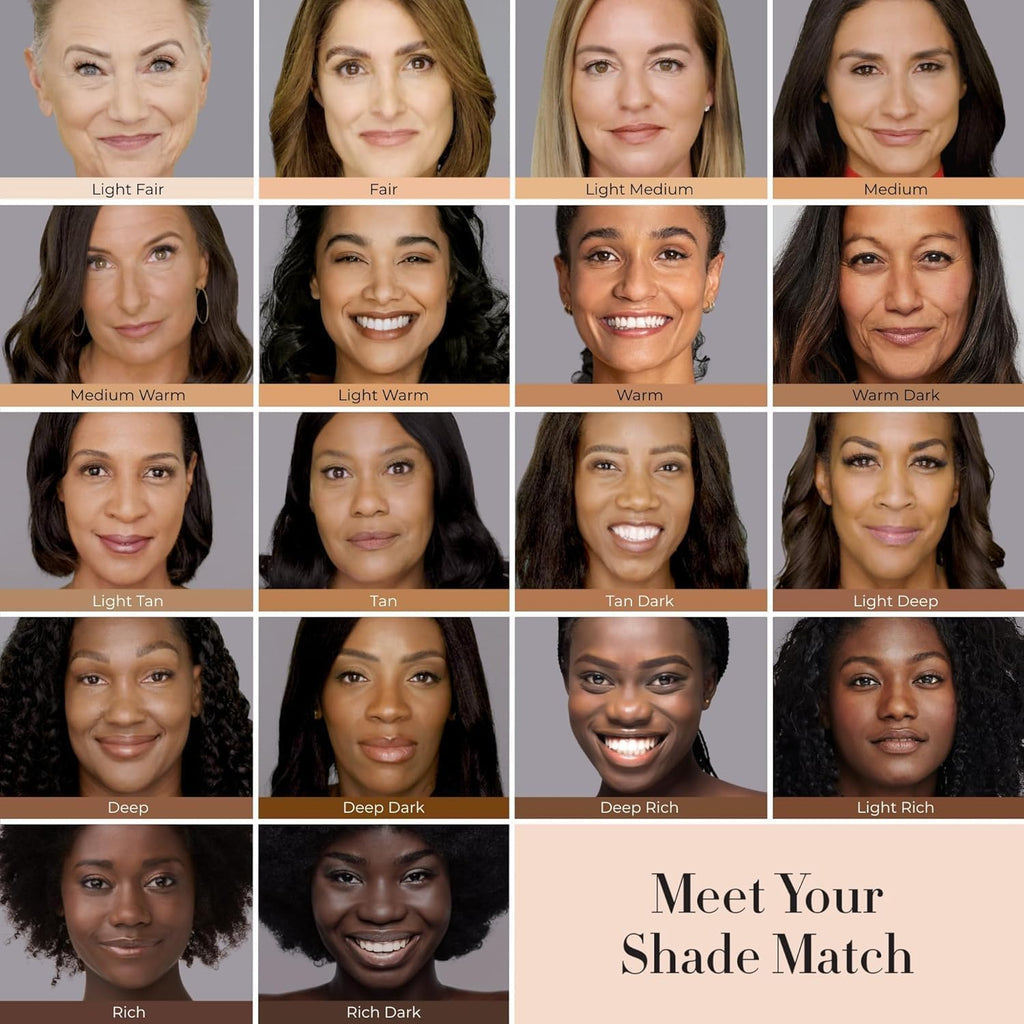 LUMINESS Airbrush Spray Silk Foundation Starter Kit - Light Warm | Hydrating Primer, Buildable Coverage, Brush