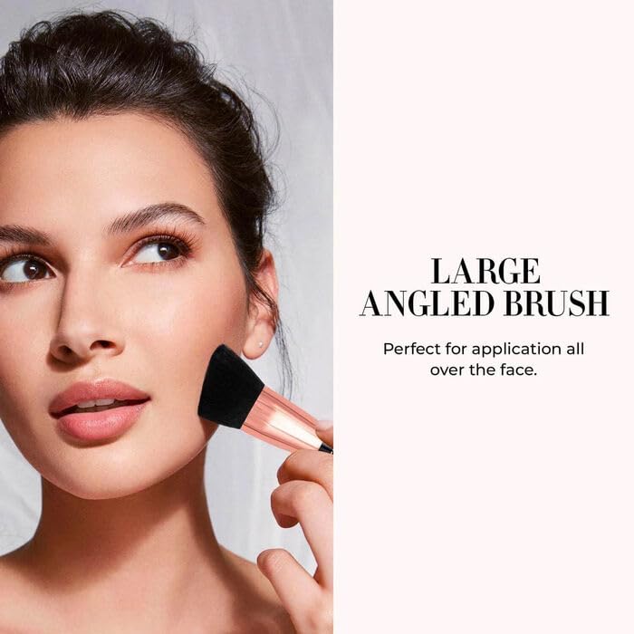 LUMINESS Airbrush Silk Foundation Starter Kit – Warm | Medium Shade, Hydrating Primer & Brush