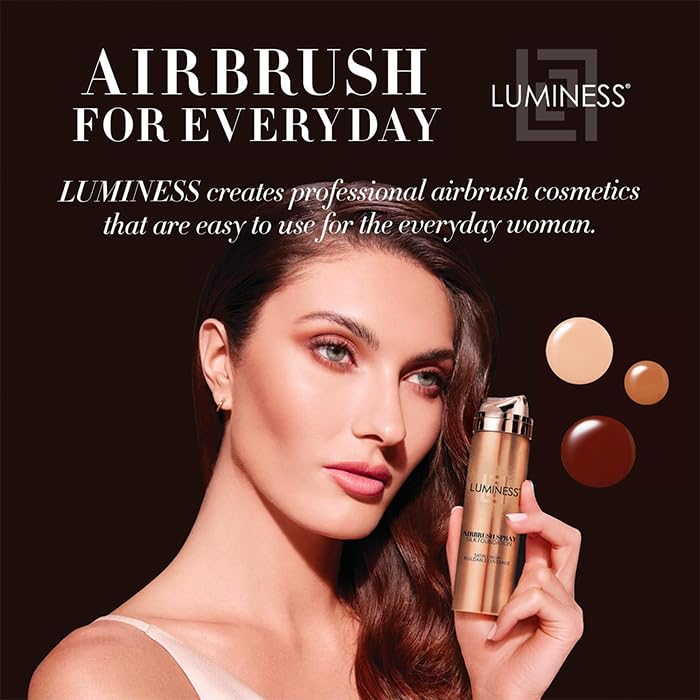 LUMINESS Silk Airbrush Spray Foundation (040-Medium) – Buildable Coverage, Hydration & Long-Lasting Finish