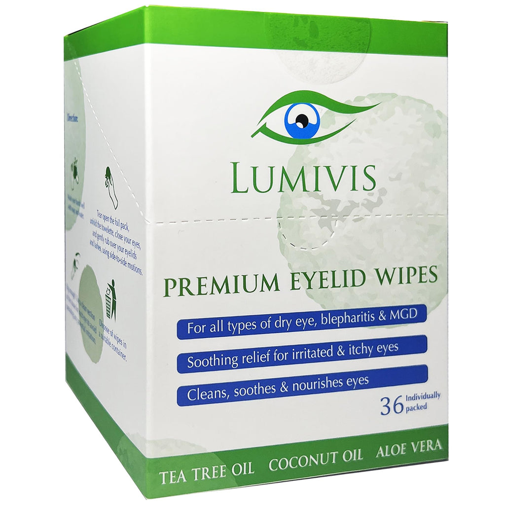 Lumivis Tea Tree Oil Eyelid Wipes – 36 Pads for Daily Eye Cleansing, Makeup Removal & Hygiene