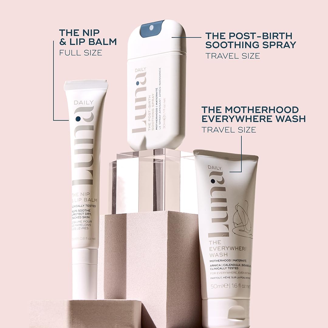 Luna Daily Hospital Bag Essentials Kit | Postpartum Skincare for New Moms