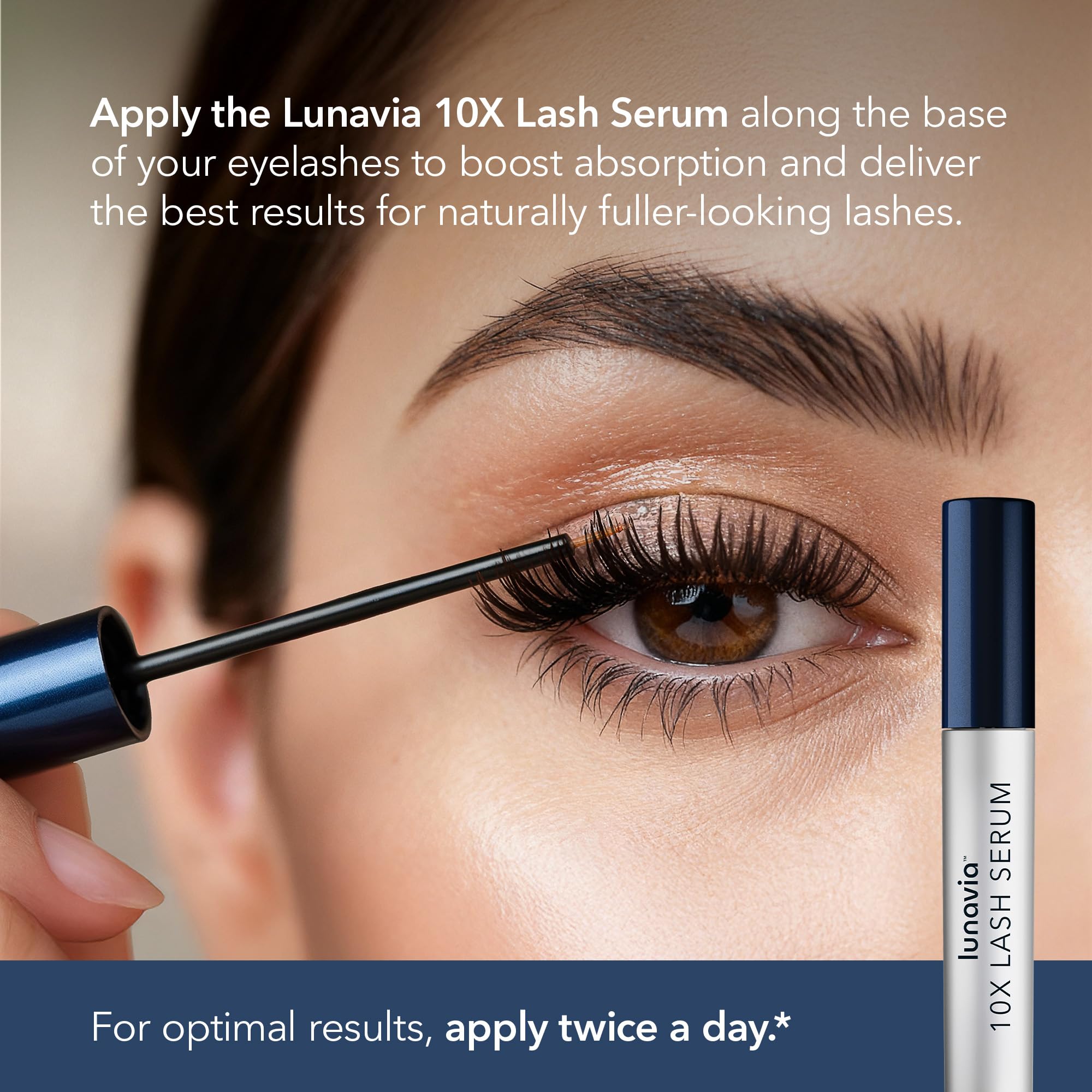 Lunavia 10X Lash Serum – Peptide & Ginseng for Healthier, Defined Lashes