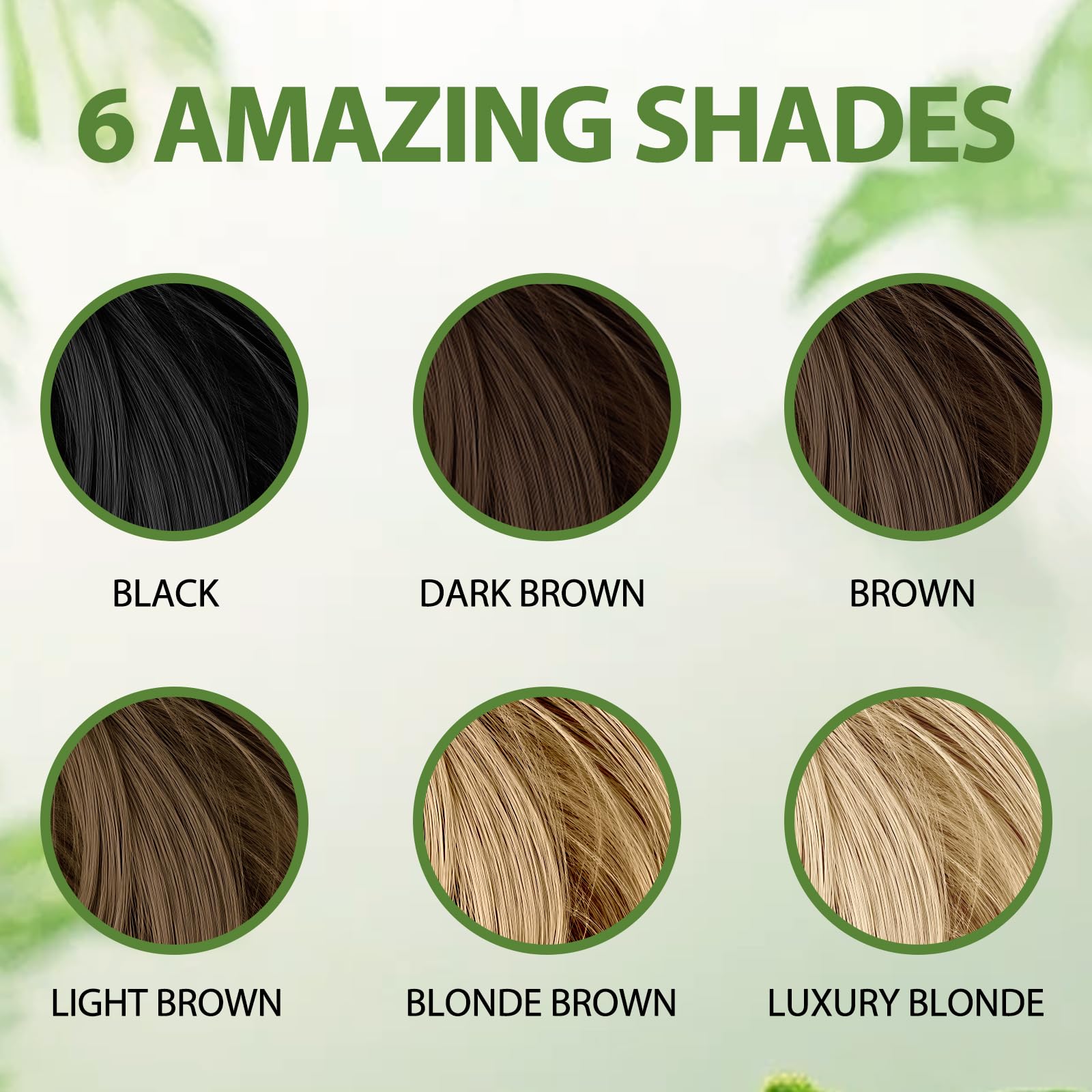Lunory Light Brown Hair Dye Shampoo – 3-in-1 Color, Ammonia-Free & Paraben-Free