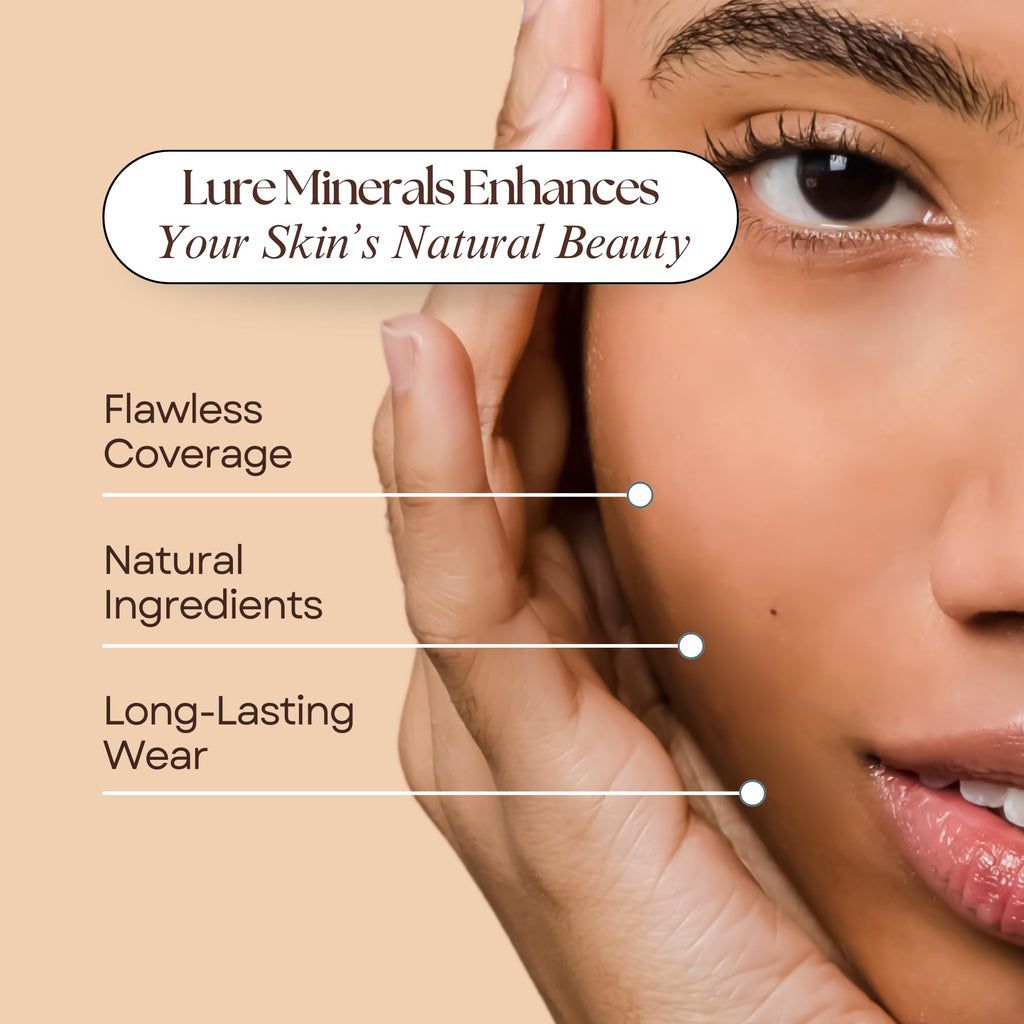 Lure Minerals Bisque Loose Face Powder Concealer – Lightweight, Talc-Free, Vegan (14g)