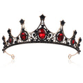 Lurrose Baroque Queen Crown — Bridal Tiara with Rhinestones for Weddings, Prom & Costumes