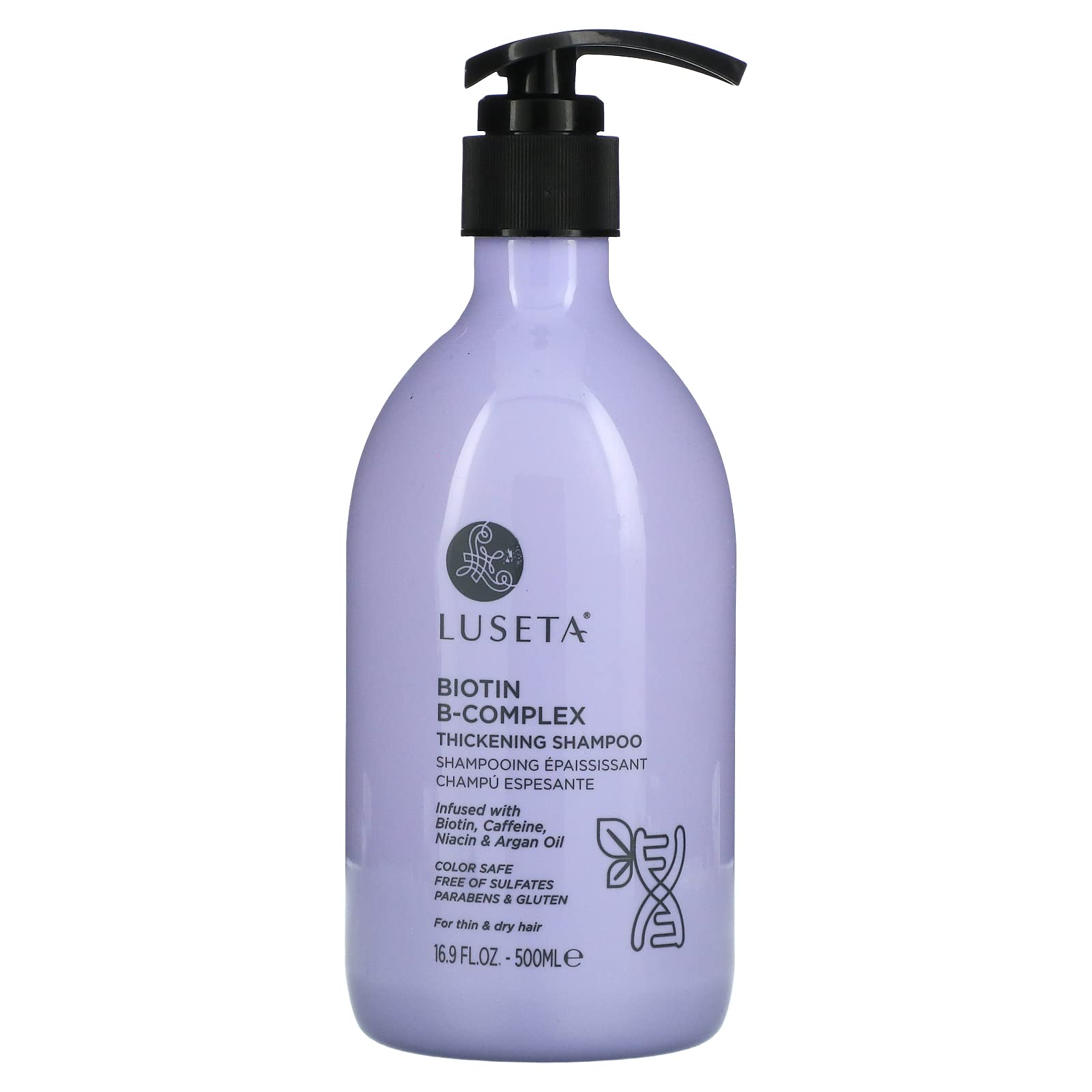 L Luseta Biotin B-Complex Thickening Shampoo for Thin & Dry Hair, 16.9 fl oz