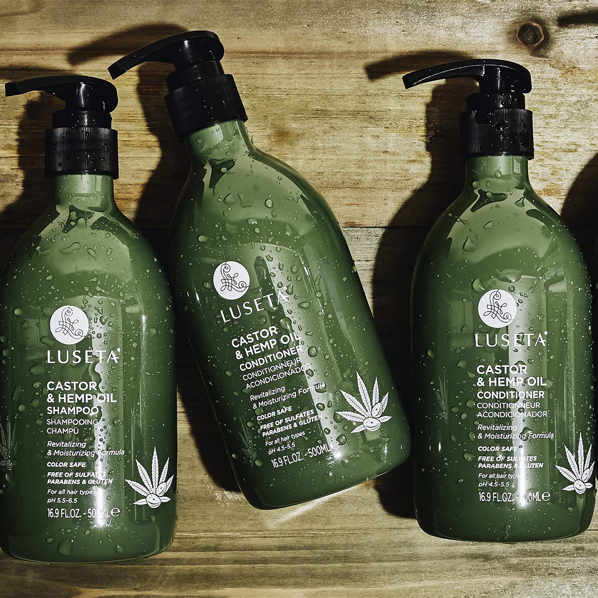 L Luseta Castor & Hemp Oil Shampoo for Hair Growth – Thickens Thinning Hair, 33.8oz