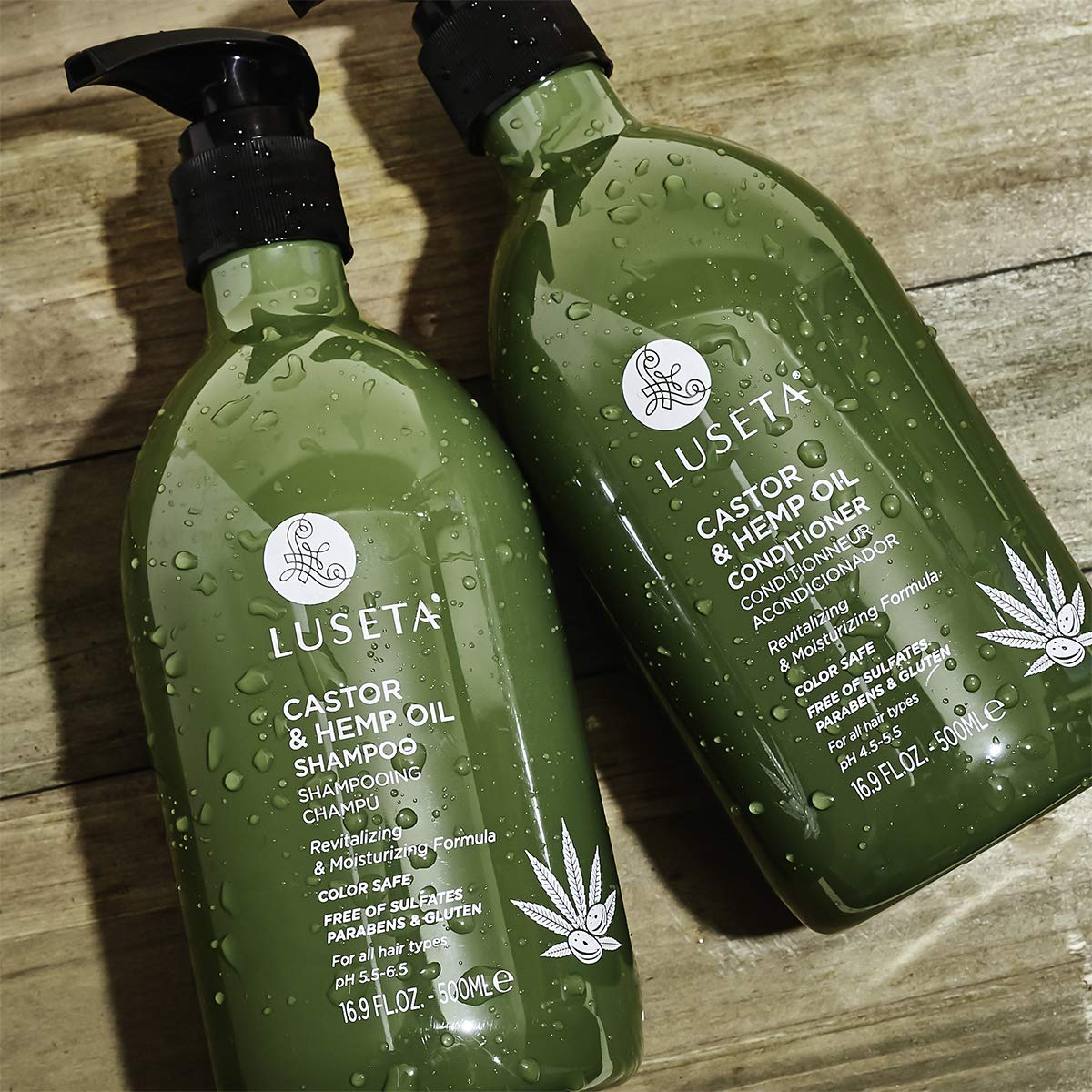 L Luseta Castor & Hemp Oil Shampoo for Hair Growth – Thickens Thinning Hair, 33.8oz