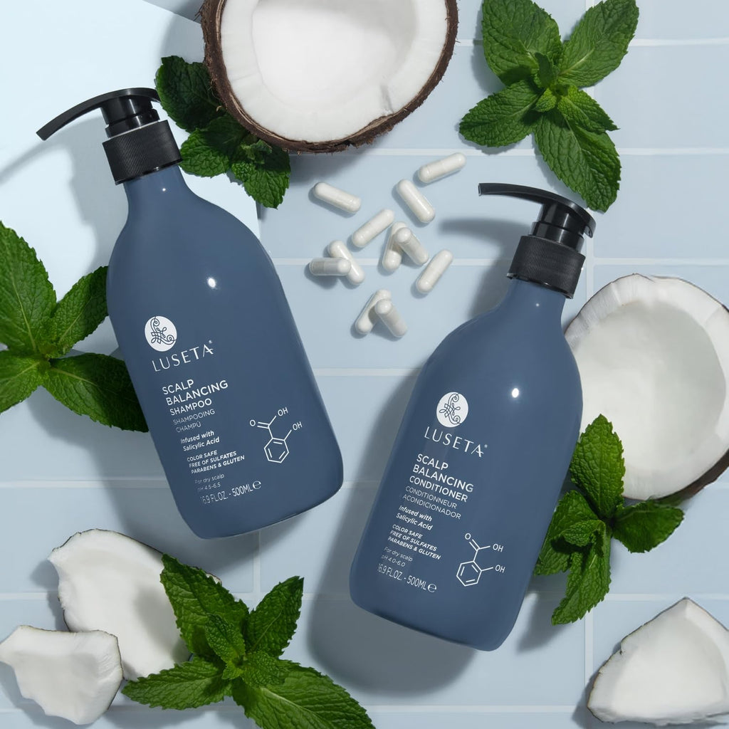 L LUSETA Luseta Salicylic Acid Shampoo & Conditioner Set – Scalp-Balancing, pH-Balanced, 2 x 16.9 oz