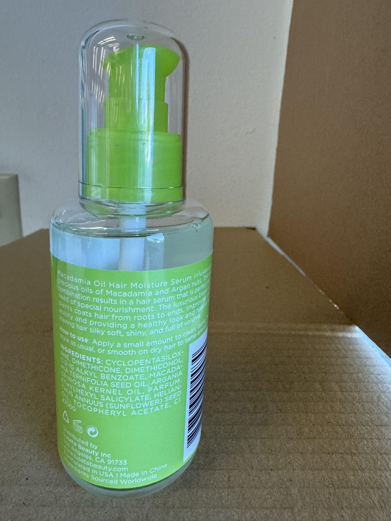 Luseta Macadamia Oil Hair Moisture Serum – Nourishing & Revitalizing for Normal & Dry Hair (3.38oz)