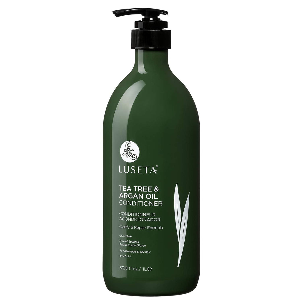L LUSETA Tea Tree Oil Conditioner - Natural Anti-Dandruff Care for Dry & Damaged Hair, Sulfate Free & Color Safe 33.8oz