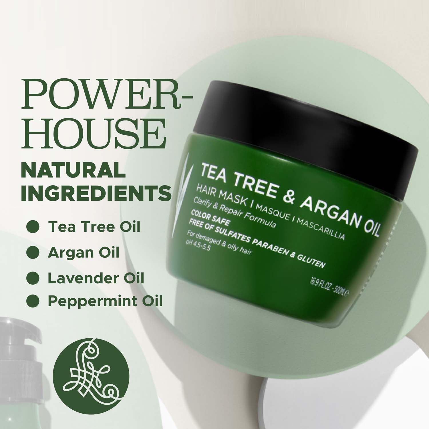 Luseta Tea Tree Oil Hair Mask 16.9 oz – Hydrating, Color-Safe Treatment