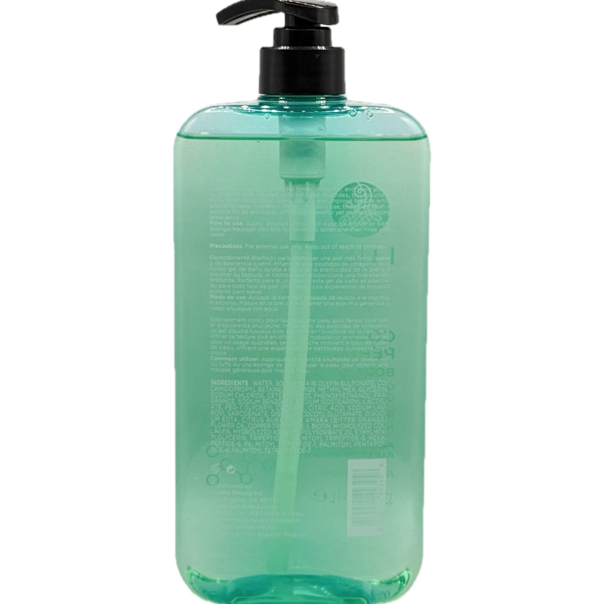 Luseta Collagen Peptides Body Wash – Hydrating Gel-to-Foam Cleanser (33.8 oz)
