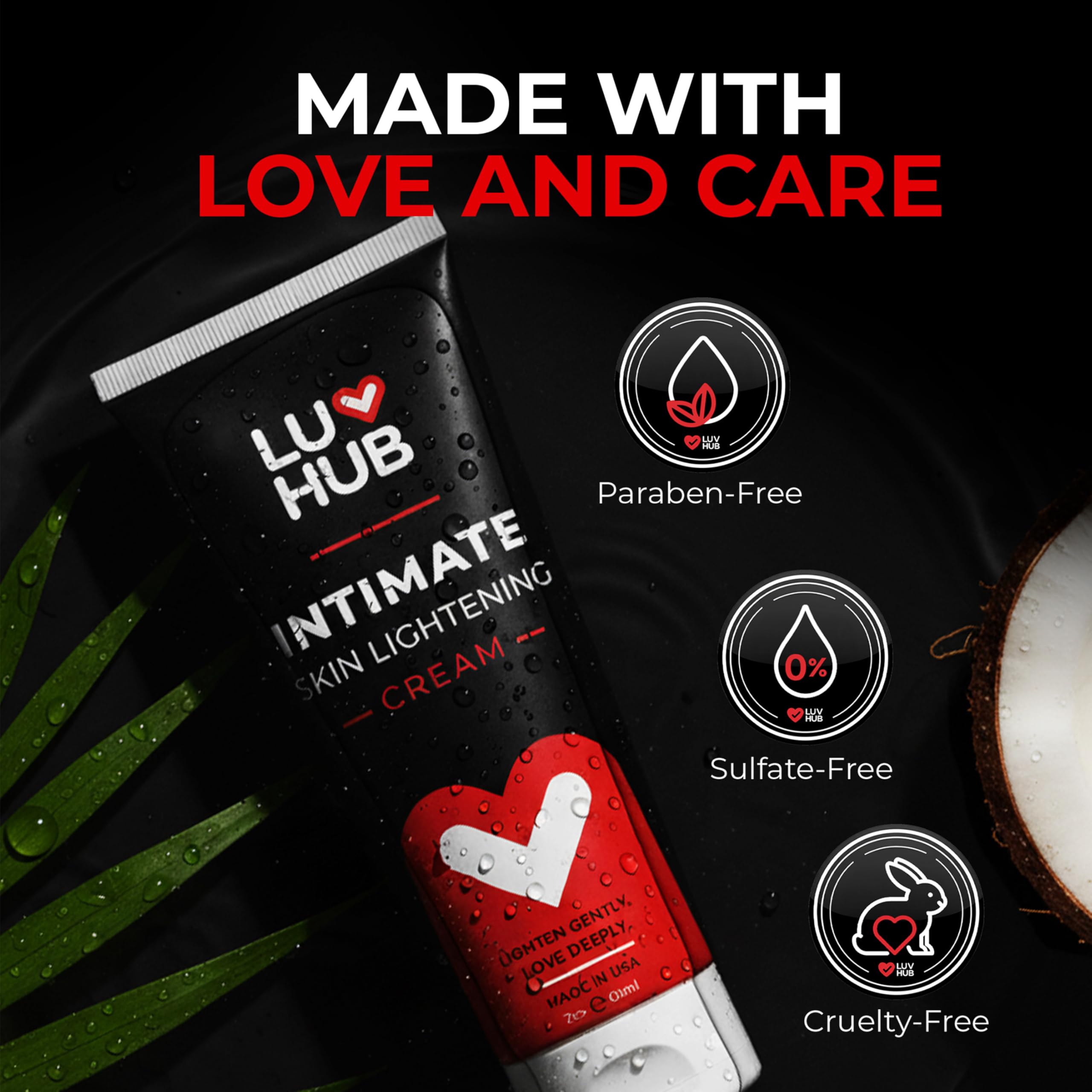 Luv Hub Skin Whitening Cream for Body – Advanced Lightening Formula for Dark Spots & Hyperpigmentation